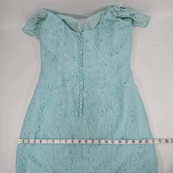 Morilee Bridesmaids Lace Beading Zipper Back Dress Style#21531 Mint Size 16 - Picture 11 of 12